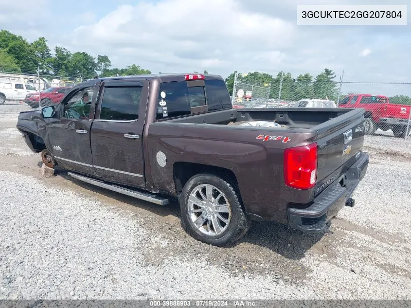 2016 Chevrolet Silverado 1500 High Country VIN: 3GCUKTEC2GG207804 Lot: 39888903