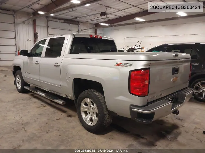 3GCUKREC4GG300424 2016 Chevrolet Silverado 1500 2Lt