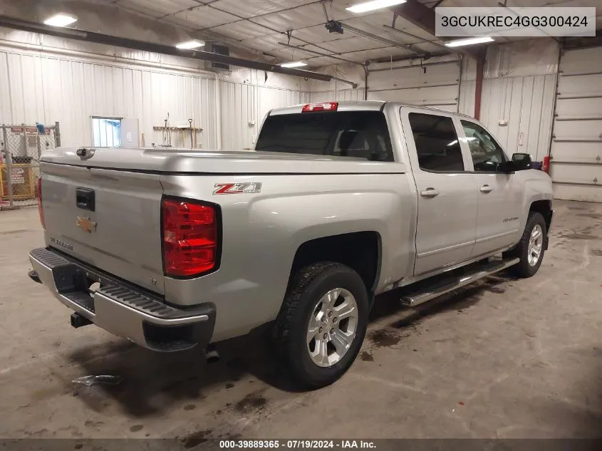 2016 Chevrolet Silverado 1500 2Lt VIN: 3GCUKREC4GG300424 Lot: 39889365