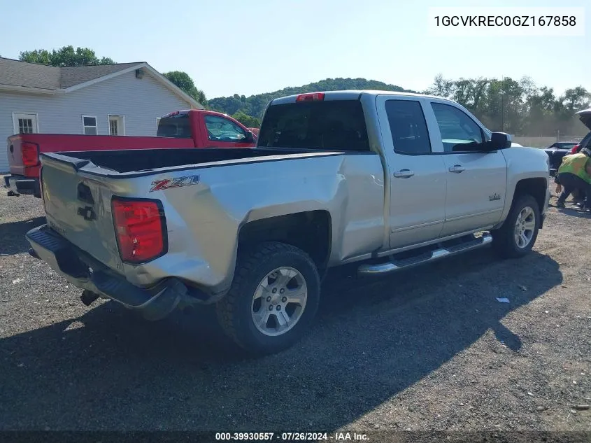 2016 Chevrolet Silverado 1500 K1500 Lt VIN: 1GCVKREC0GZ167858 Lot: 39930557