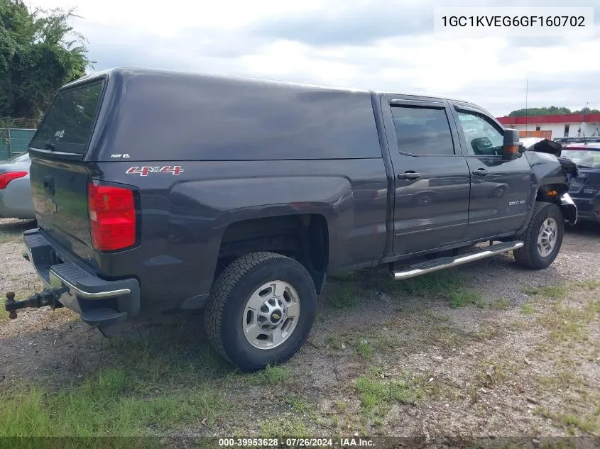 2016 Chevrolet Silverado 2500Hd Lt VIN: 1GC1KVEG6GF160702 Lot: 39953628