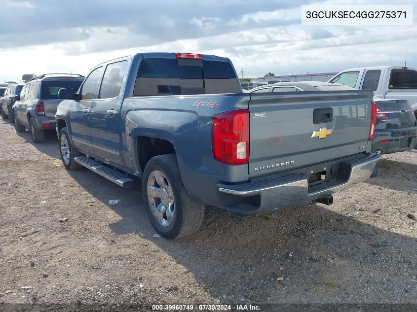 2016 Chevrolet Silverado 1500 1Lz VIN: 3GCUKSEC4GG275371 Lot: 39960749