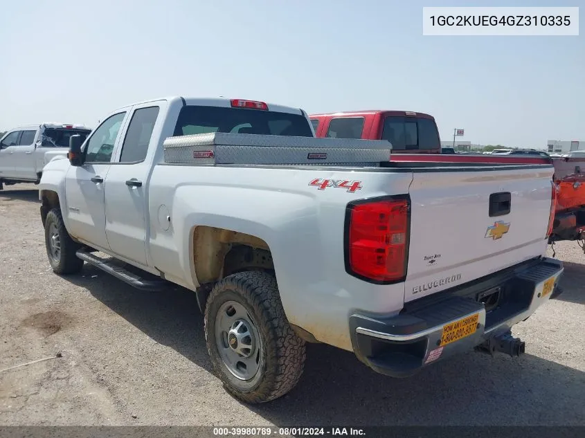 1GC2KUEG4GZ310335 2016 Chevrolet Silverado 2500Hd Wt