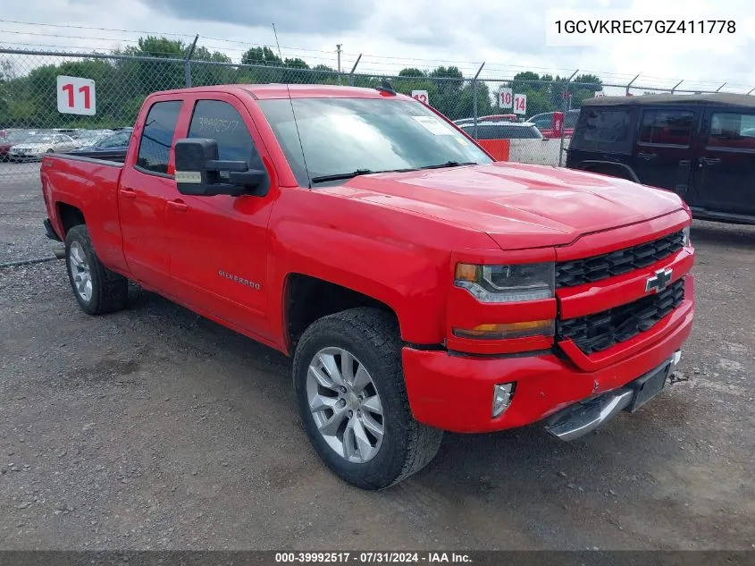 1GCVKREC7GZ411778 2016 Chevrolet Silverado 1500 2Lt