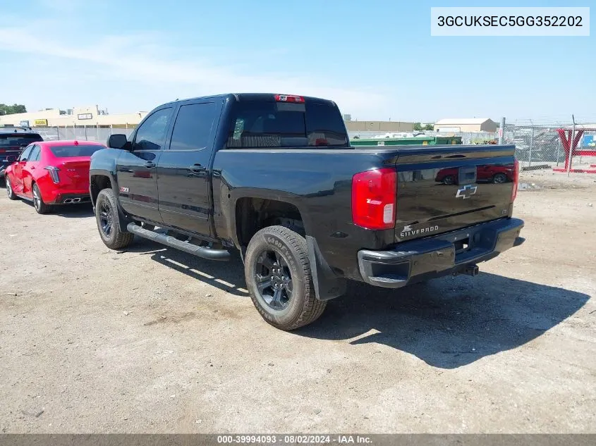 2016 Chevrolet Silverado 1500 1Lz/2Lz VIN: 3GCUKSEC5GG352202 Lot: 39994093