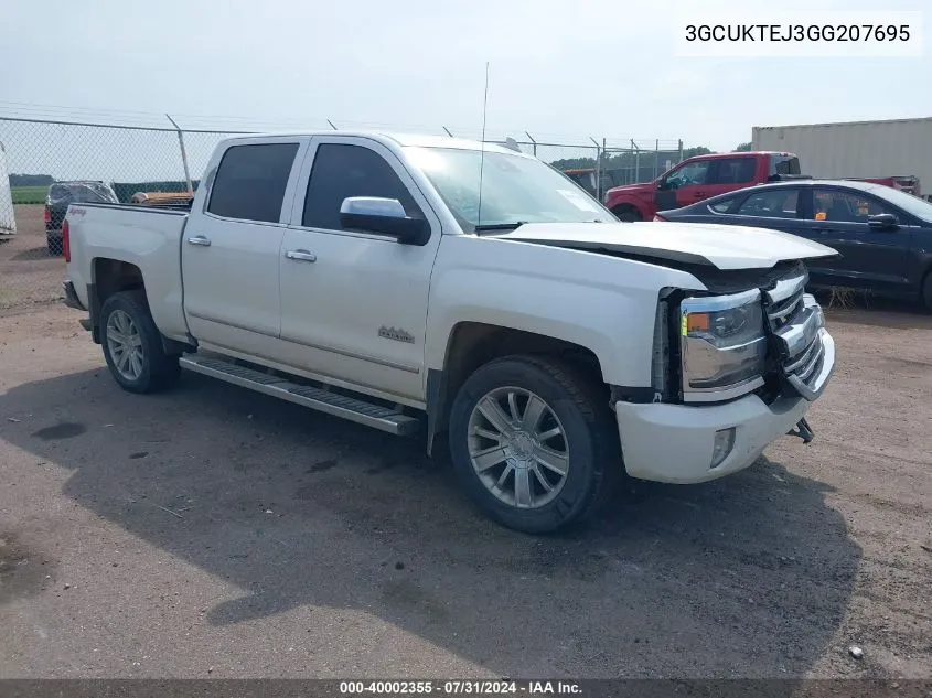 2016 Chevrolet Silverado 1500 High Country VIN: 3GCUKTEJ3GG207695 Lot: 40002355