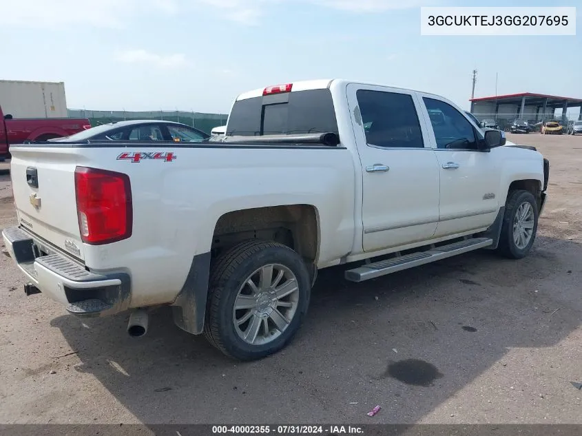 2016 Chevrolet Silverado 1500 High Country VIN: 3GCUKTEJ3GG207695 Lot: 40002355