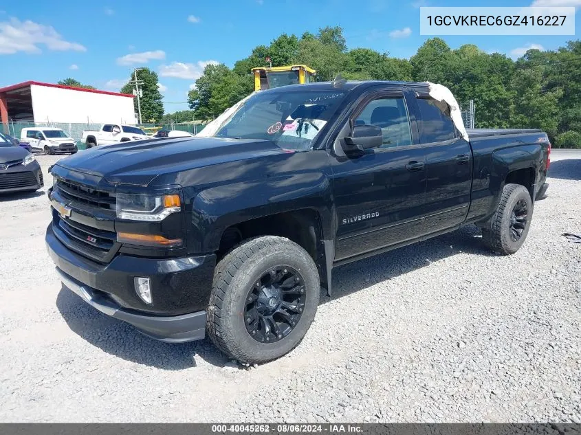 2016 Chevrolet Silverado 1500 2Lt VIN: 1GCVKREC6GZ416227 Lot: 40045262