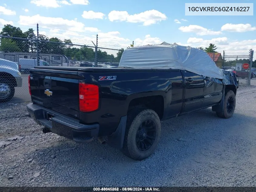 2016 Chevrolet Silverado 1500 2Lt VIN: 1GCVKREC6GZ416227 Lot: 40045262