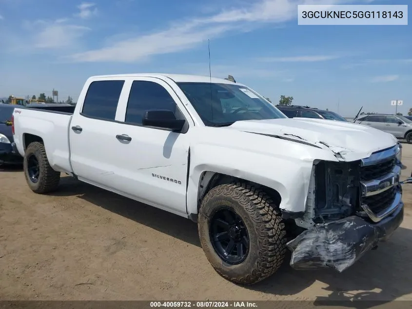 3GCUKNEC5GG118143 2016 Chevrolet Silverado 1500 Wt