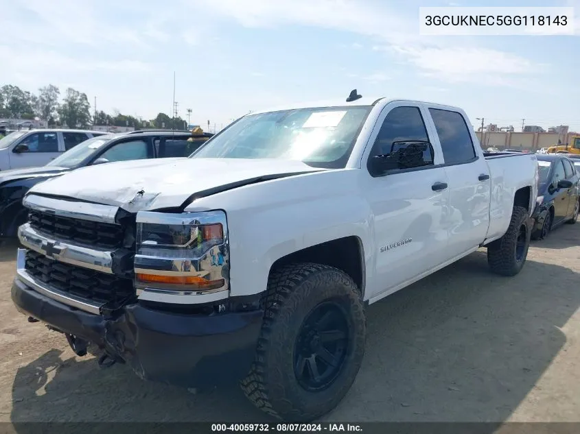 2016 Chevrolet Silverado 1500 Wt VIN: 3GCUKNEC5GG118143 Lot: 40059732