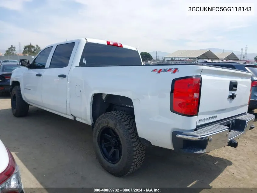 2016 Chevrolet Silverado 1500 Wt VIN: 3GCUKNEC5GG118143 Lot: 40059732