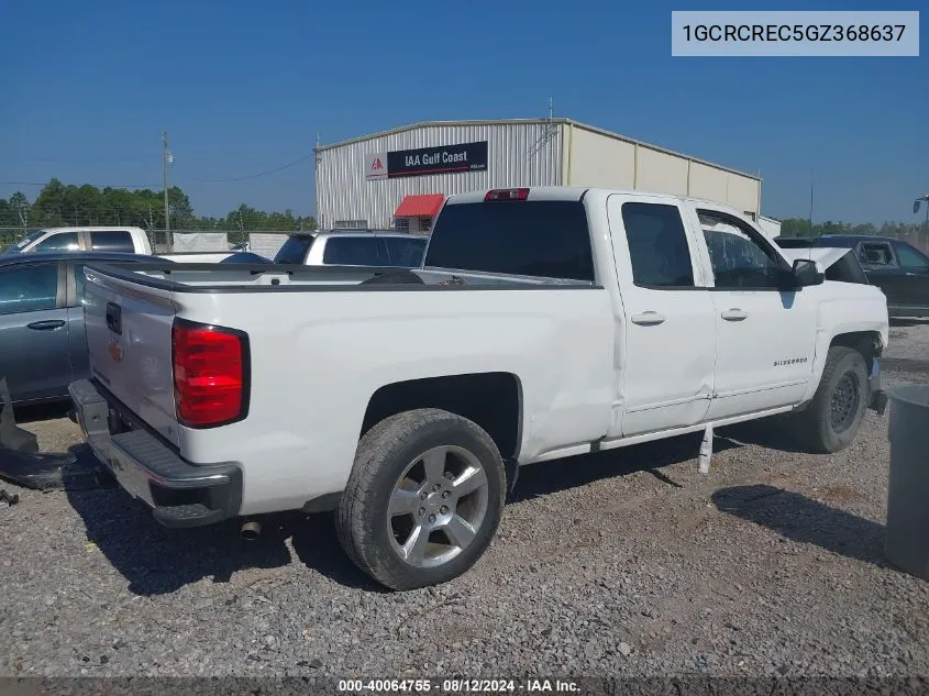 2016 Chevrolet Silverado 1500 1Lt VIN: 1GCRCREC5GZ368637 Lot: 40064755