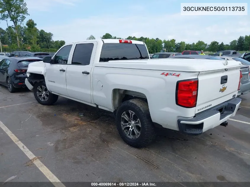 2016 Chevrolet Silverado 1500 Wt VIN: 3GCUKNEC5GG113735 Lot: 40069614