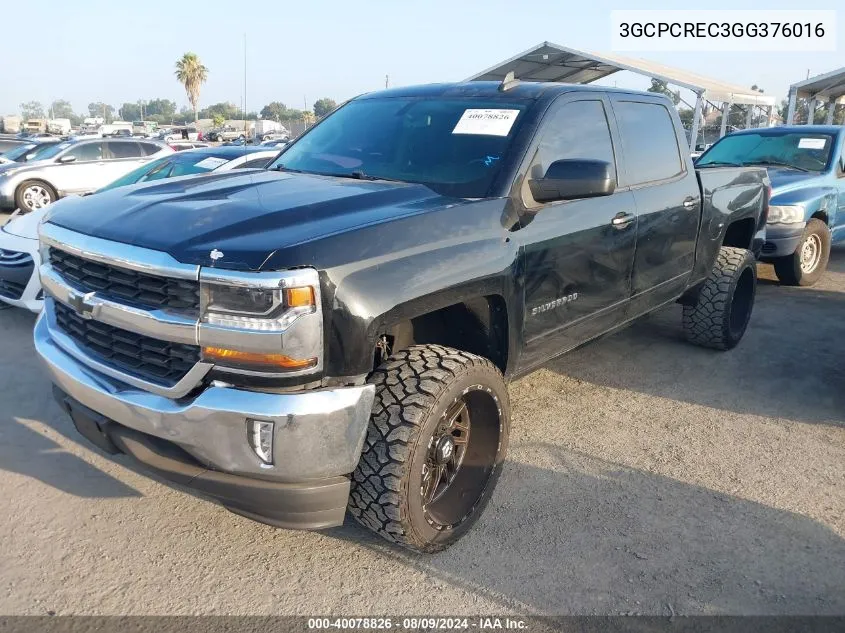 3GCPCREC3GG376016 2016 Chevrolet Silverado 1500 1Lt