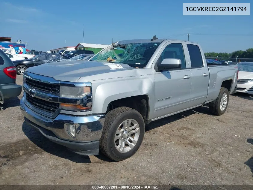 2016 Chevrolet Silverado 1500 1Lt VIN: 1GCVKREC2GZ141794 Lot: 40087201