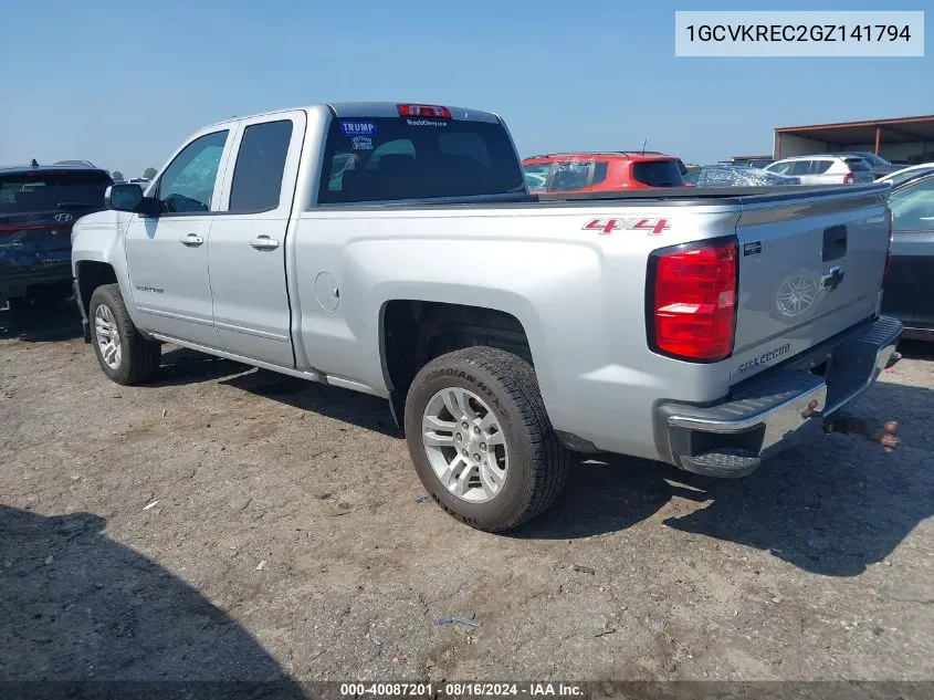 2016 Chevrolet Silverado 1500 1Lt VIN: 1GCVKREC2GZ141794 Lot: 40087201