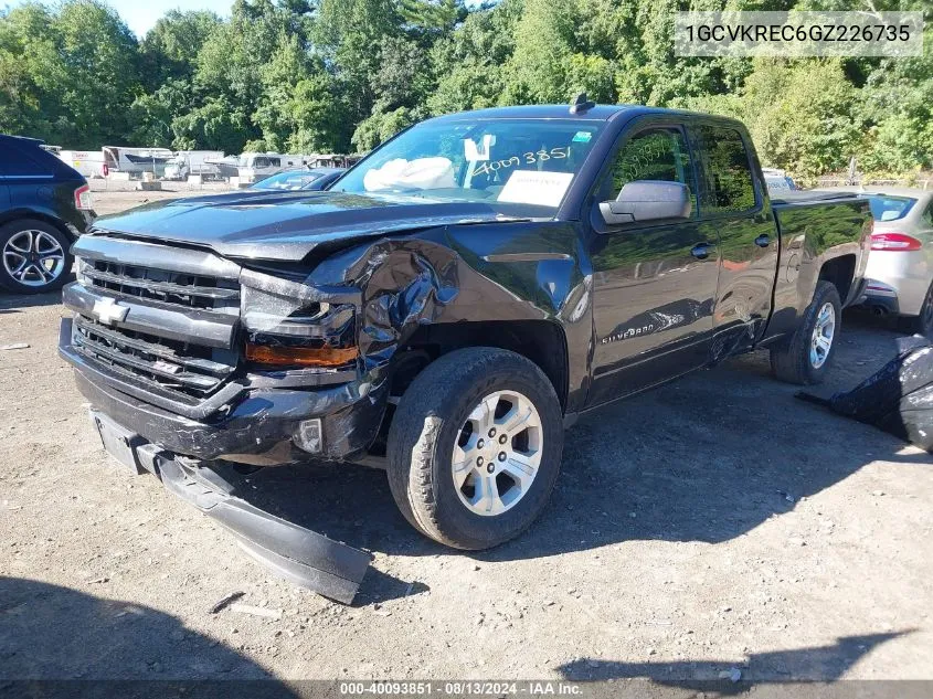 2016 Chevrolet Silverado 1500 2Lt VIN: 1GCVKREC6GZ226735 Lot: 40093851