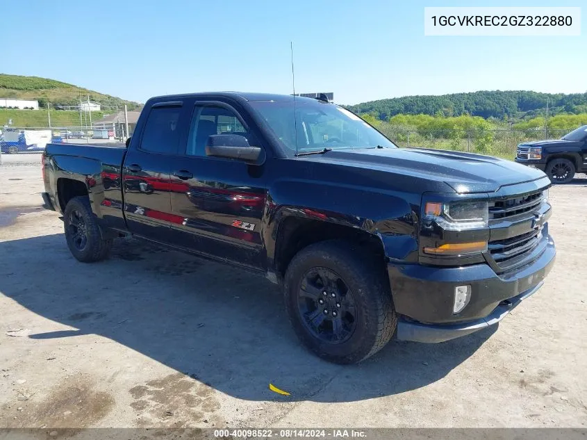 2016 Chevrolet Silverado 1500 2Lt VIN: 1GCVKREC2GZ322880 Lot: 40098522