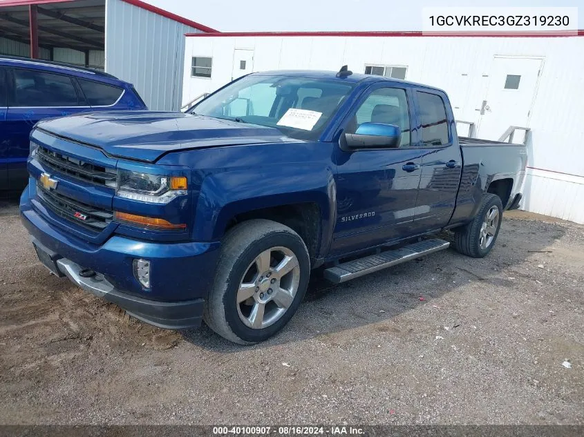 2016 Chevrolet Silverado 1500 2Lt VIN: 1GCVKREC3GZ319230 Lot: 40100907