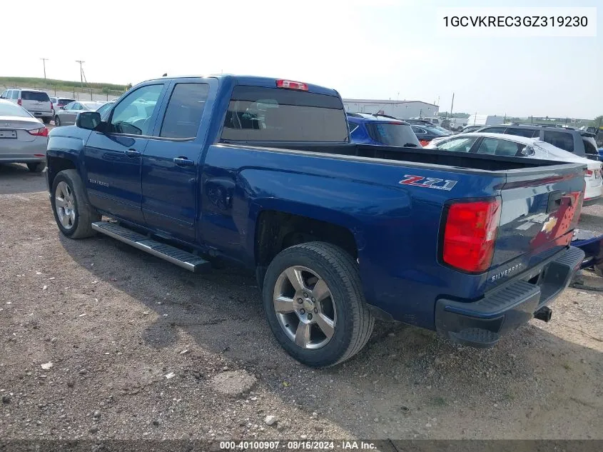 2016 Chevrolet Silverado 1500 2Lt VIN: 1GCVKREC3GZ319230 Lot: 40100907