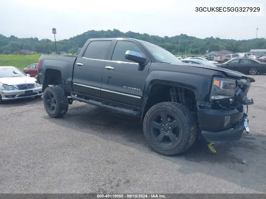 2016 Chevrolet Silverado K1500 Ltz VIN: 3GCUKSEC5GG327929 Lot: 40119050