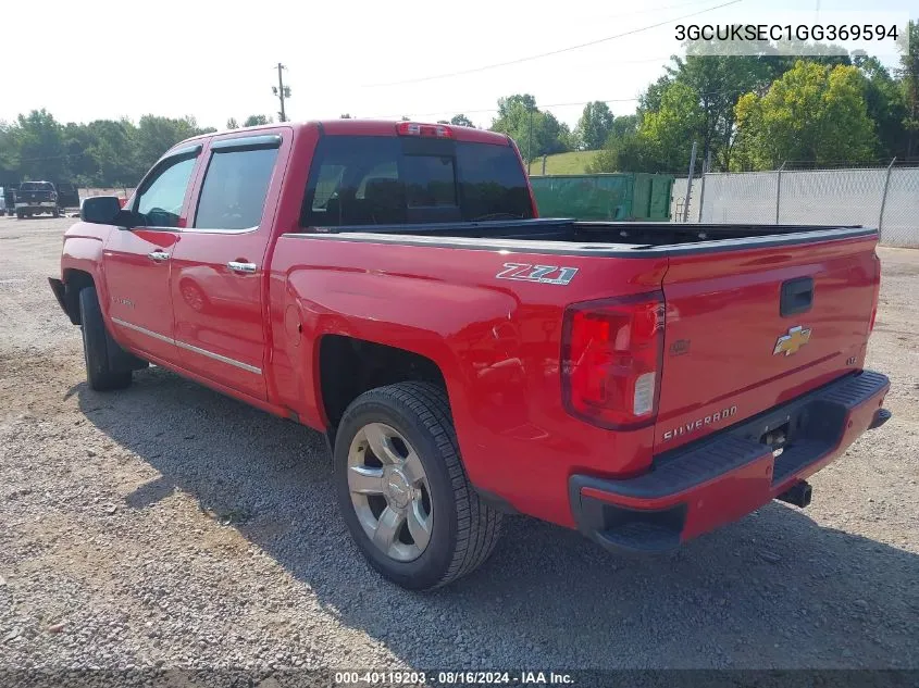 2016 Chevrolet Silverado 1500 2Lz VIN: 3GCUKSEC1GG369594 Lot: 40119203