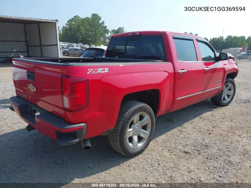 2016 Chevrolet Silverado 1500 2Lz VIN: 3GCUKSEC1GG369594 Lot: 40119203