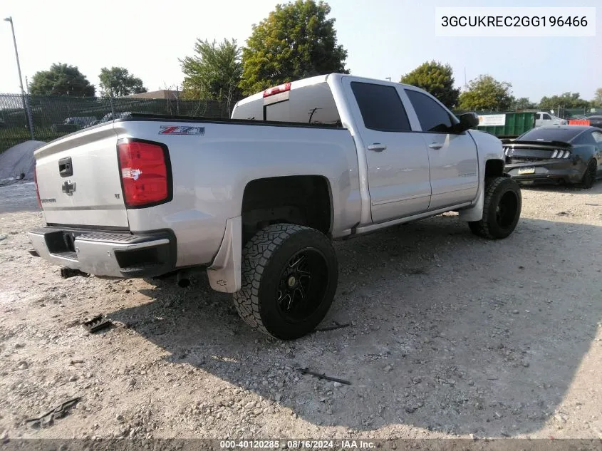 2016 Chevrolet Silverado 1500 2Lt VIN: 3GCUKREC2GG196466 Lot: 40120285