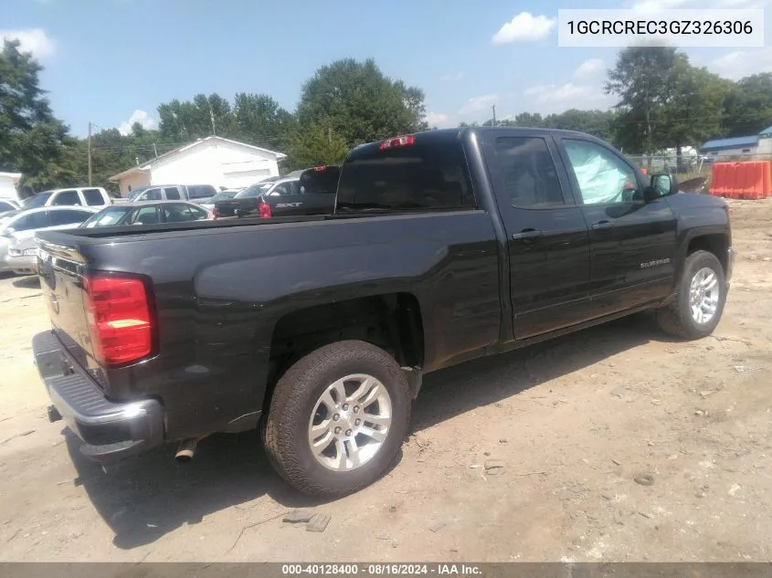 2016 Chevrolet Silverado 1500 1Lt VIN: 1GCRCREC3GZ326306 Lot: 40128400