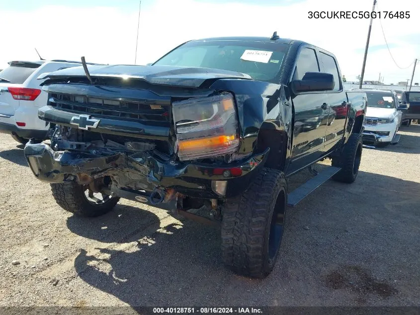 2016 Chevrolet Silverado 1500 2Lt VIN: 3GCUKREC5GG176485 Lot: 40128751