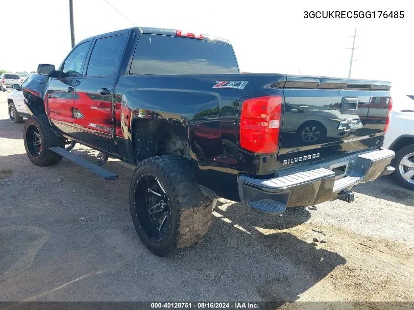 2016 Chevrolet Silverado 1500 2Lt VIN: 3GCUKREC5GG176485 Lot: 40128751