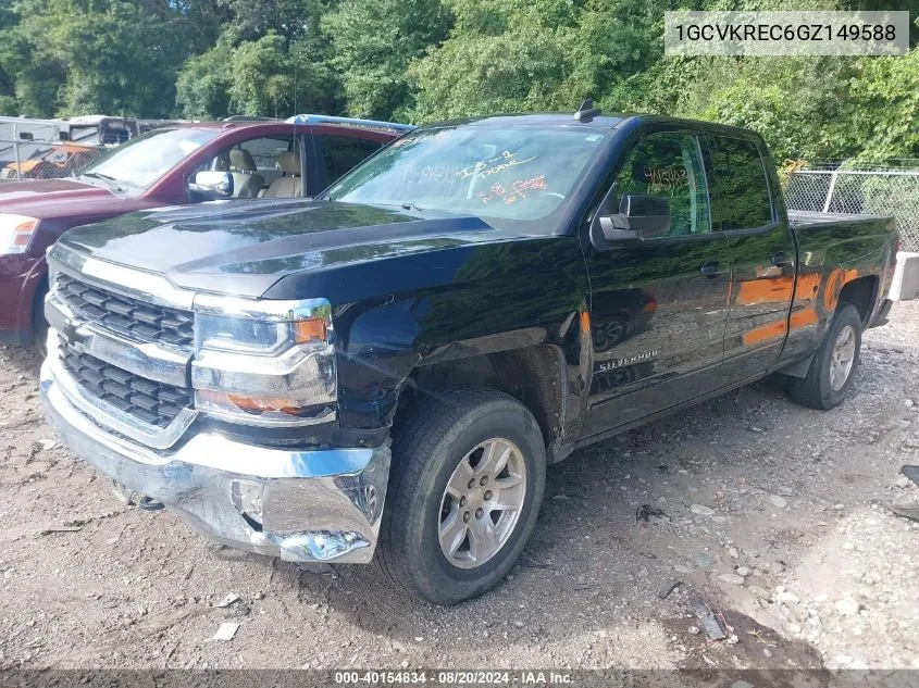 2016 Chevrolet Silverado 1500 1Lt VIN: 1GCVKREC6GZ149588 Lot: 40154834