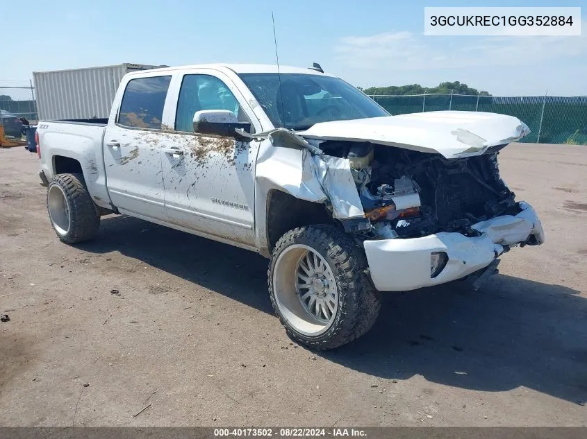 2016 Chevrolet Silverado 1500 2Lt VIN: 3GCUKREC1GG352884 Lot: 40173502