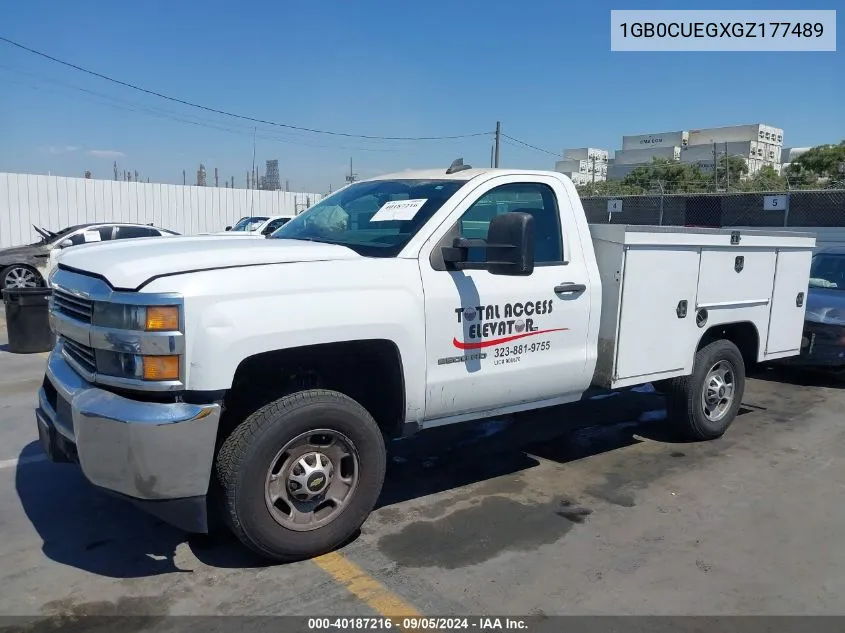 2016 Chevrolet Silverado 2500Hd Wt VIN: 1GB0CUEGXGZ177489 Lot: 40187216