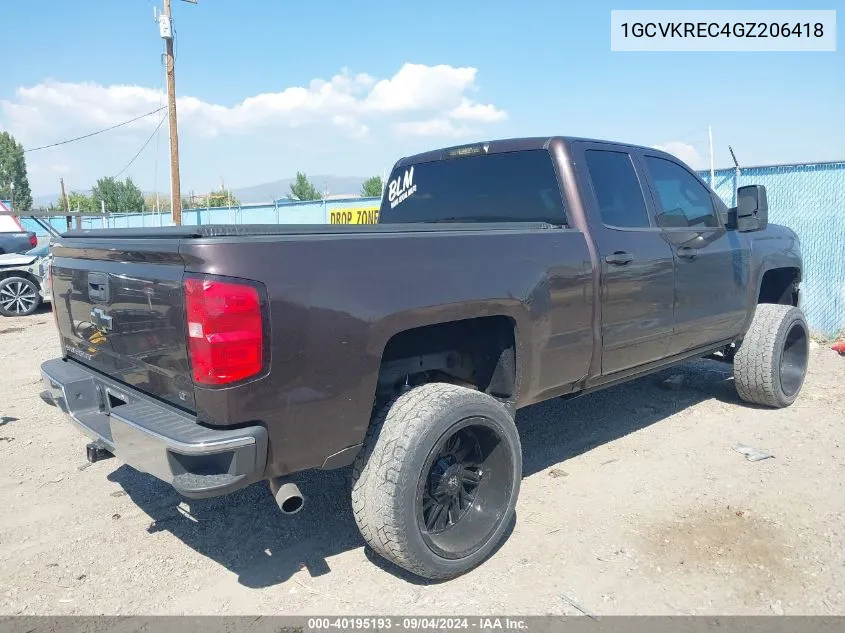 2016 Chevrolet Silverado K1500 Lt VIN: 1GCVKREC4GZ206418 Lot: 40195193