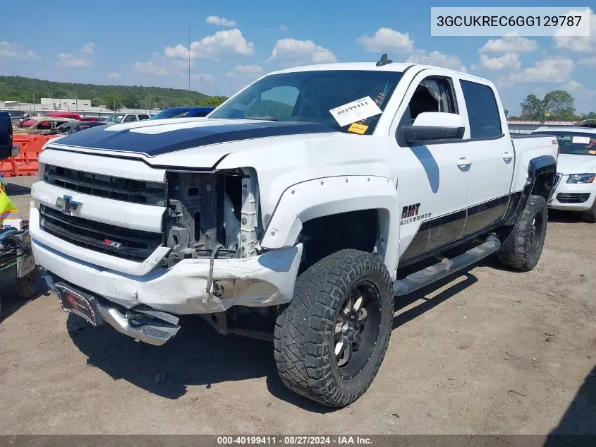 2016 Chevrolet Silverado 1500 2Lt VIN: 3GCUKREC6GG129787 Lot: 40199411