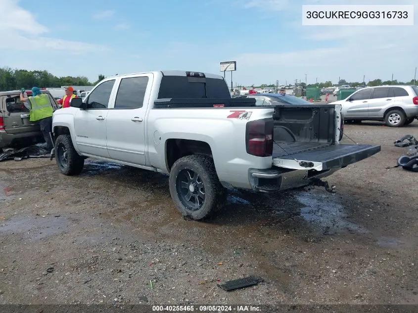 2016 Chevrolet Silverado K1500 Lt VIN: 3GCUKREC9GG316733 Lot: 40255465