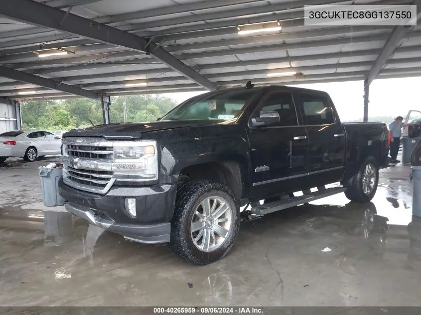 2016 Chevrolet Silverado 1500 High Country VIN: 3GCUKTEC8GG137550 Lot: 40265959