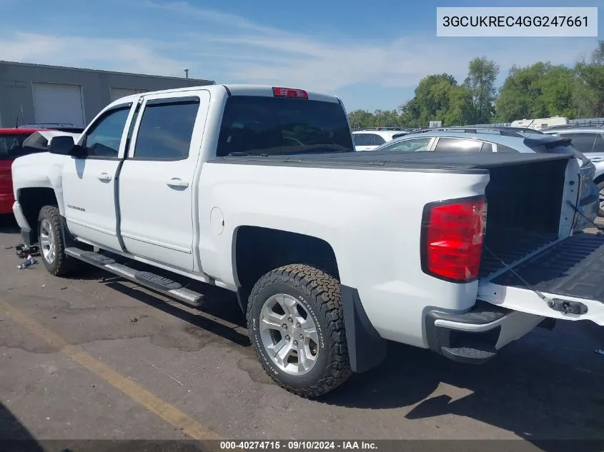 2016 Chevrolet Silverado K1500 Lt VIN: 3GCUKREC4GG247661 Lot: 40274715