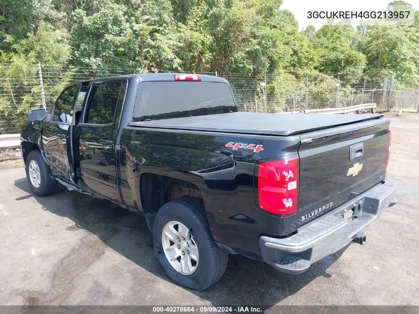 2016 Chevrolet Silverado 1500 1Lt VIN: 3GCUKREH4GG213957 Lot: 40278664