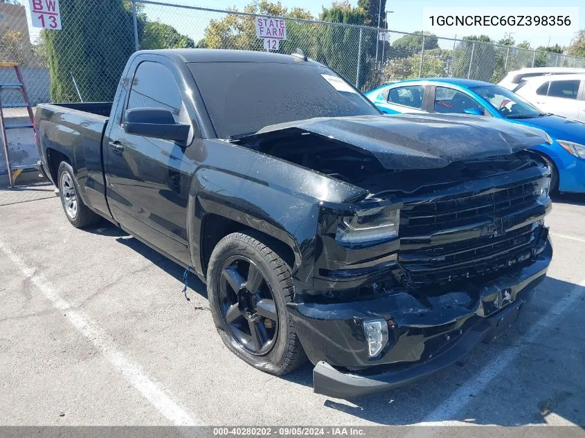 2016 Chevrolet Silverado 1500 1Lt VIN: 1GCNCREC6GZ398356 Lot: 40280202