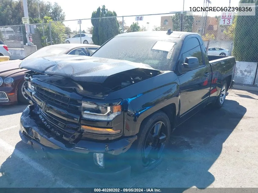 2016 Chevrolet Silverado 1500 1Lt VIN: 1GCNCREC6GZ398356 Lot: 40280202