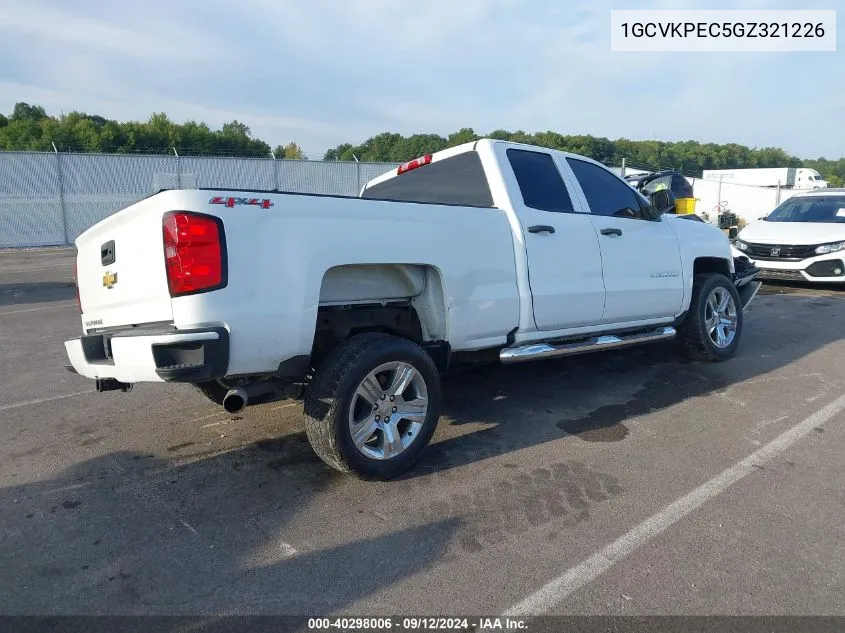 2016 Chevrolet Silverado 1500 Custom VIN: 1GCVKPEC5GZ321226 Lot: 40298006