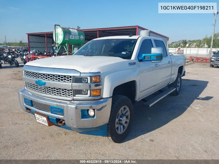 2016 Chevrolet Silverado 2500Hd Ltz VIN: 1GC1KWEG4GF198211 Lot: 40322615