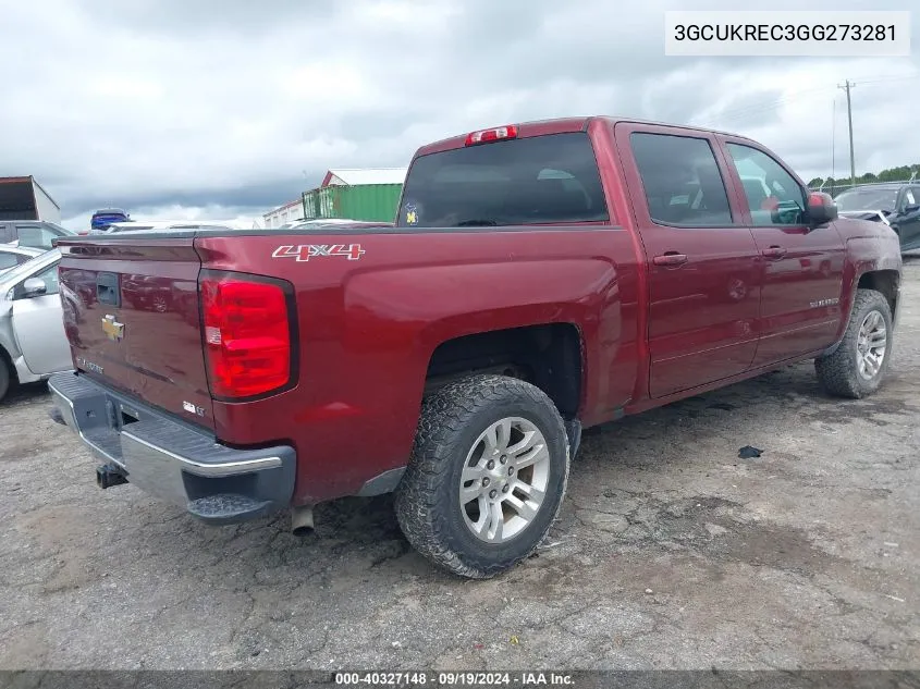 2016 Chevrolet Silverado 1500 1Lt VIN: 3GCUKREC3GG273281 Lot: 40327148