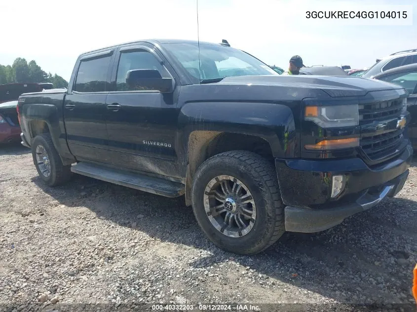 3GCUKREC4GG104015 2016 Chevrolet Silverado 1500 2Lt