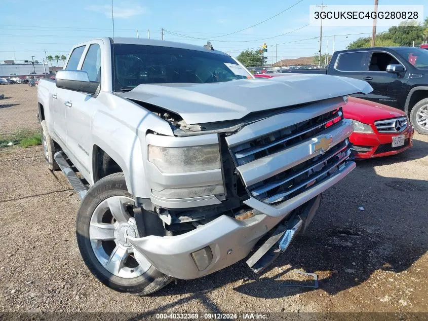 2016 Chevrolet Silverado K1500 Ltz VIN: 3GCUKSEC4GG280828 Lot: 40332369