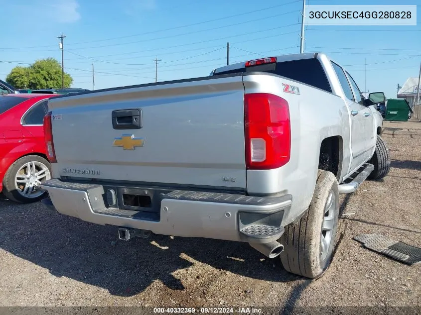 2016 Chevrolet Silverado K1500 Ltz VIN: 3GCUKSEC4GG280828 Lot: 40332369