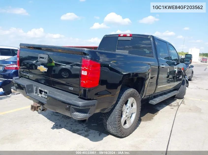 2016 Chevrolet Silverado 2500Hd Ltz VIN: 1GC1KWE84GF203562 Lot: 40333951